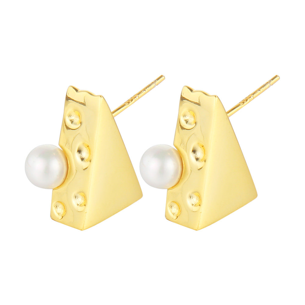 Boucles D'Oreilles Piercing Tranche De Fromage E1034