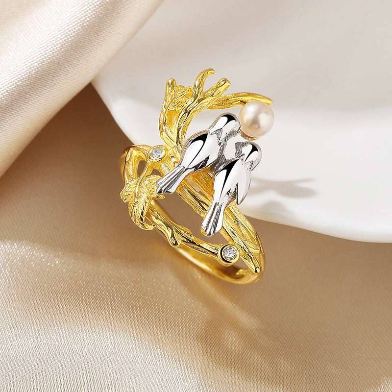 Bague traditionnelle en perles d'eau douce RN1018