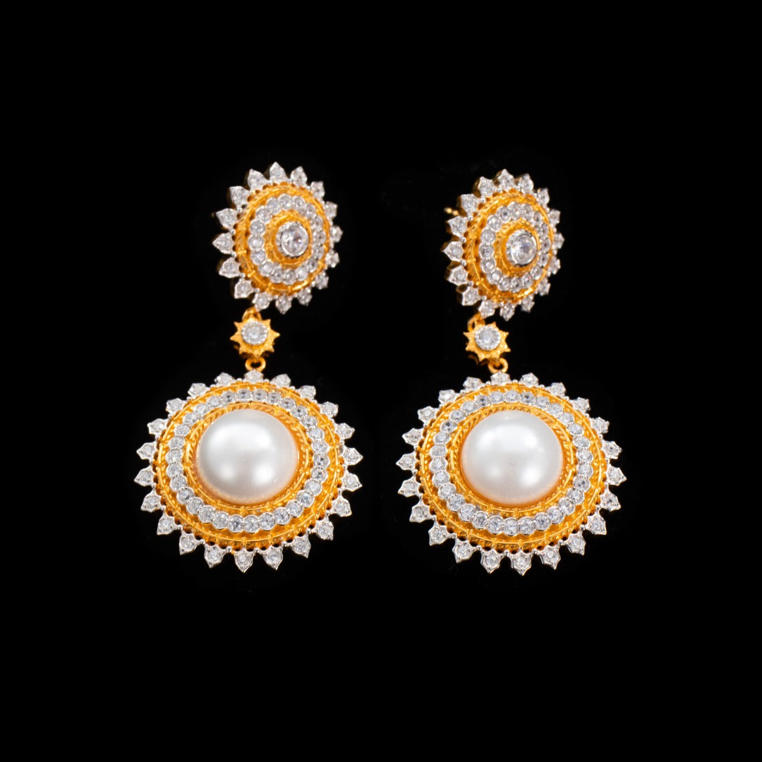 Boucles d'oreilles perles de tournesol 6174