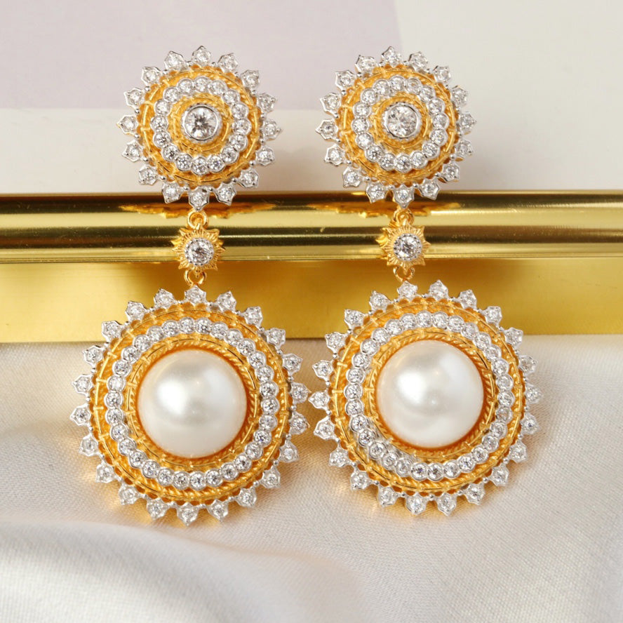 Boucles d'oreilles perles de tournesol 6174