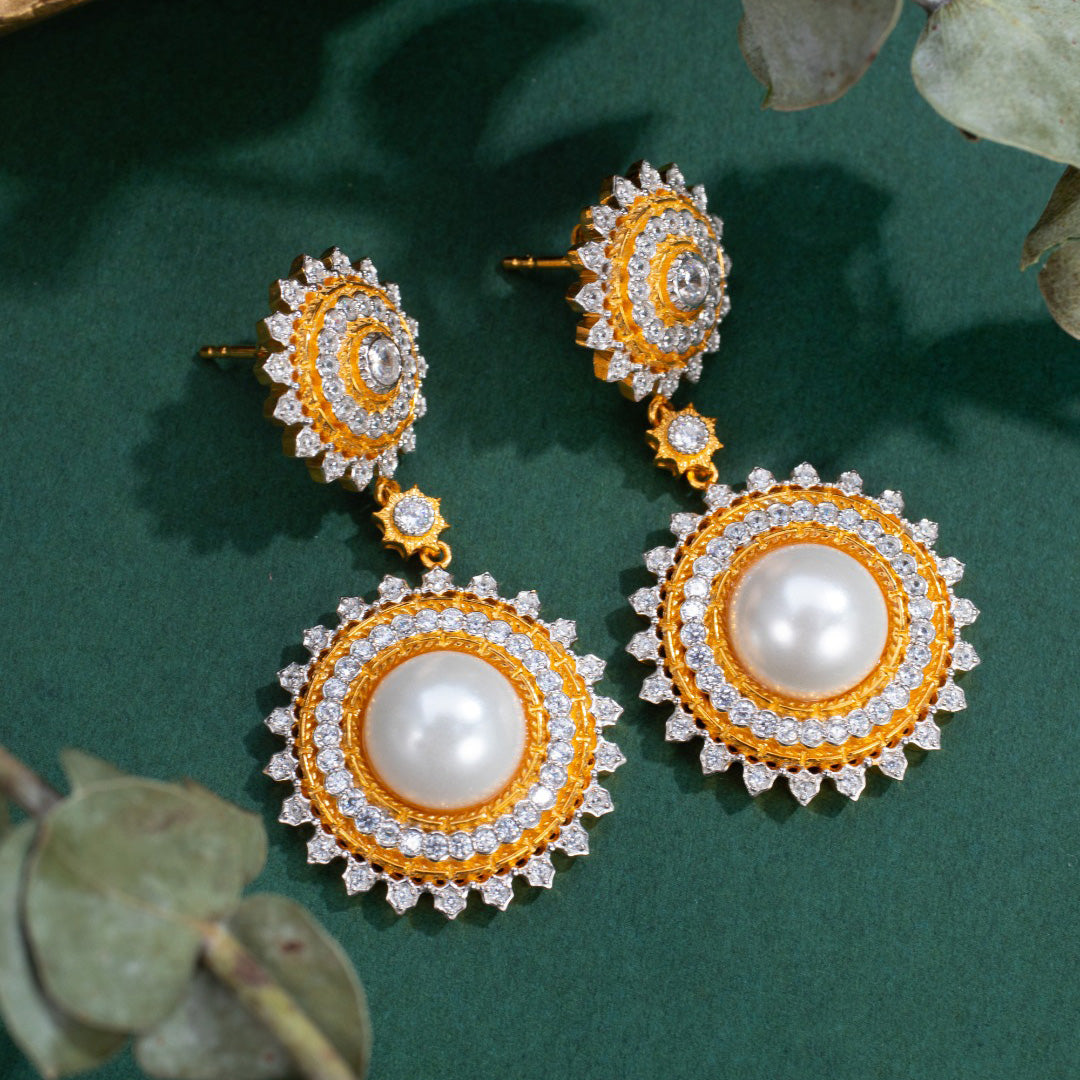 Boucles d'oreilles perles de tournesol 6174