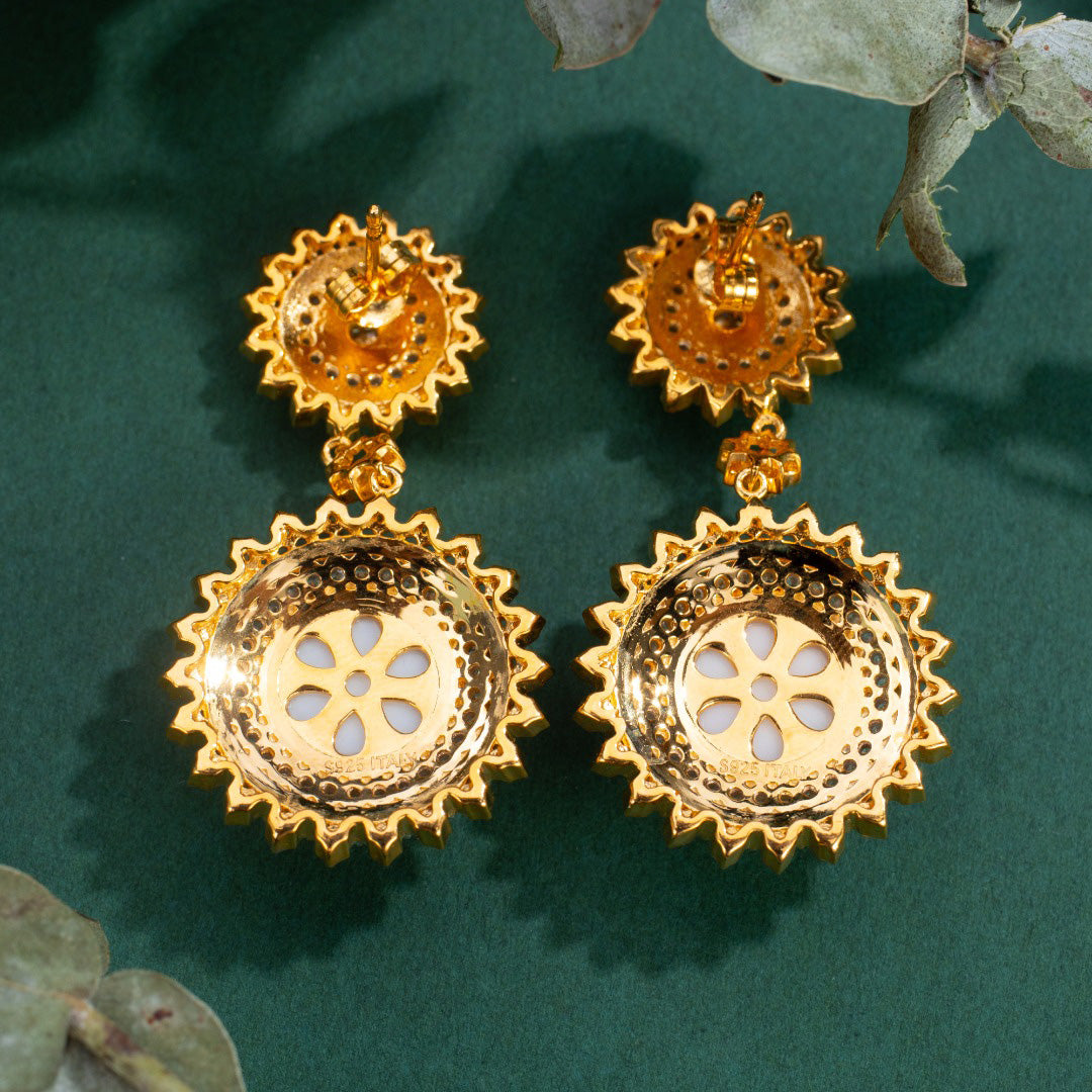 Boucles d'oreilles perles de tournesol 6174
