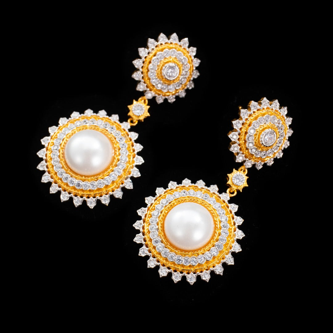 Boucles d'oreilles perles de tournesol 6174