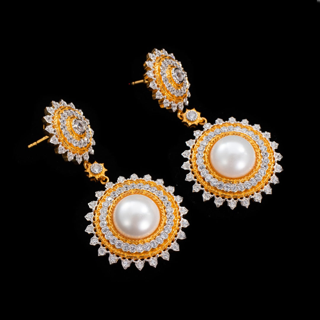 Boucles d'oreilles perles de tournesol 6174
