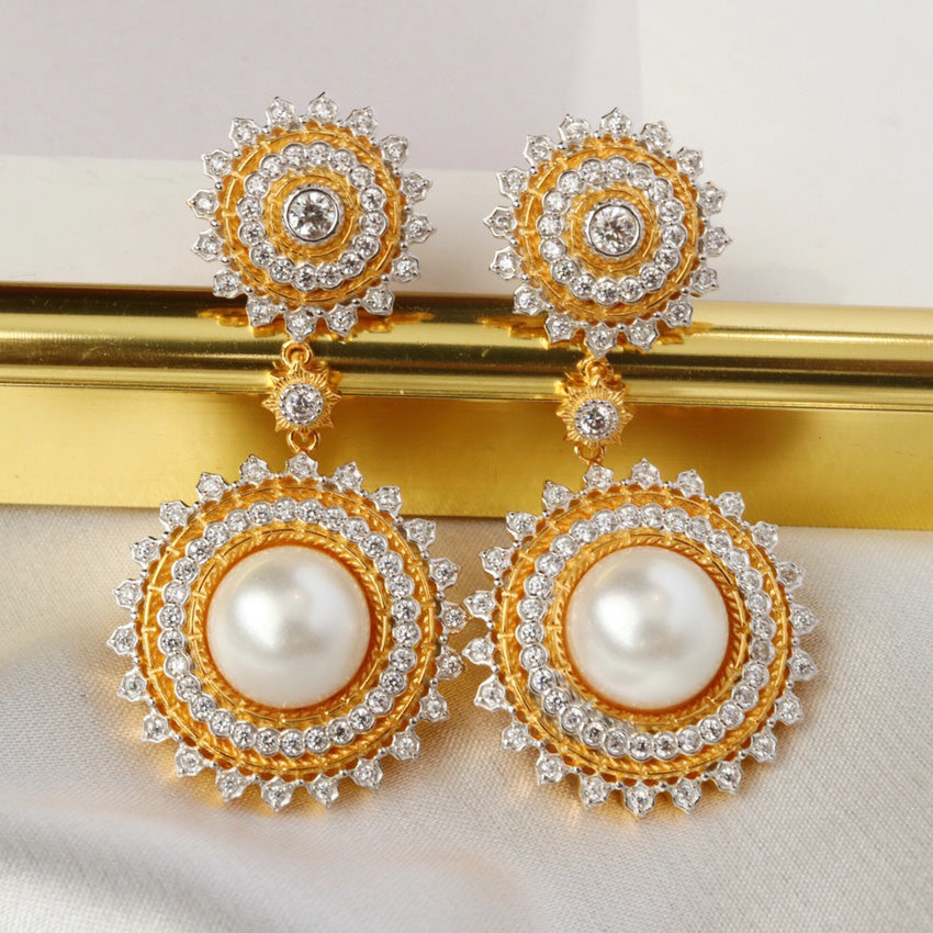 Boucles d'oreilles perles de tournesol 6174