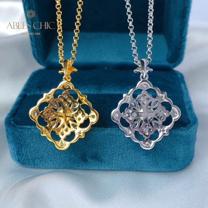 Collier trèfle de perles Akoya 6186