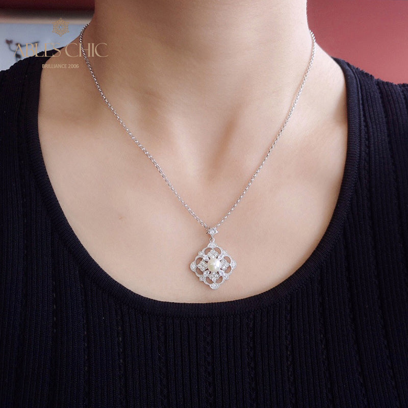 Collier trèfle de perles Akoya 6186