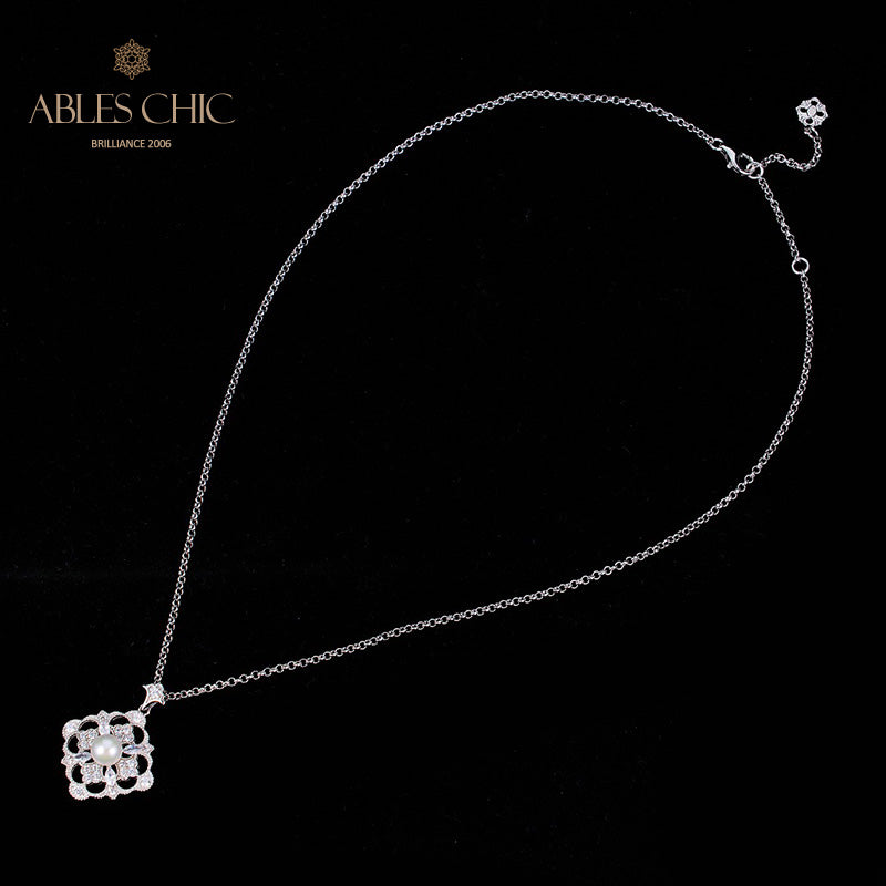 Collier trèfle de perles Akoya 6186