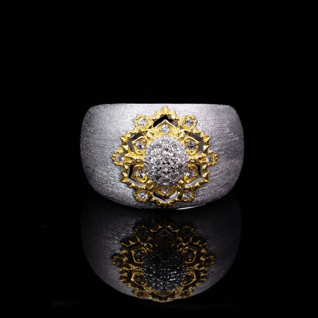 Bague Soyeuse Florale Topaze 6191