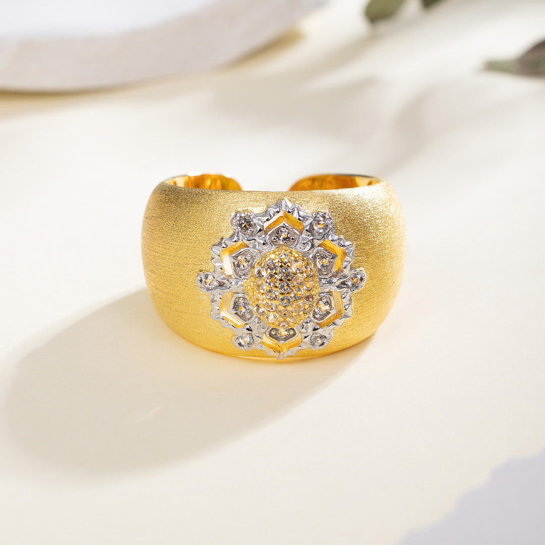 Bague Soyeuse Florale Topaze 6191