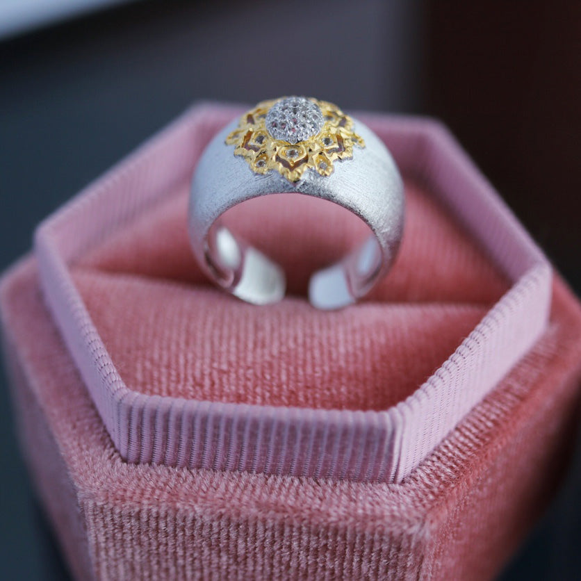 Bague Soyeuse Florale Topaze 6191