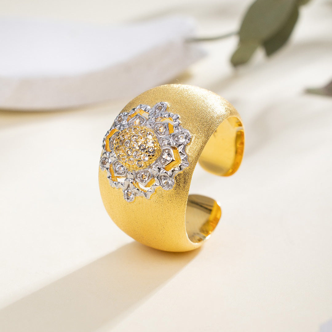 Bague Soyeuse Florale Topaze 6191