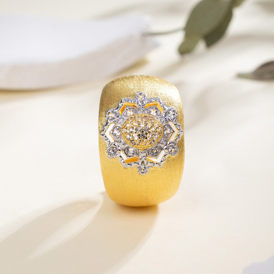 Bague Soyeuse Florale Topaze 6191
