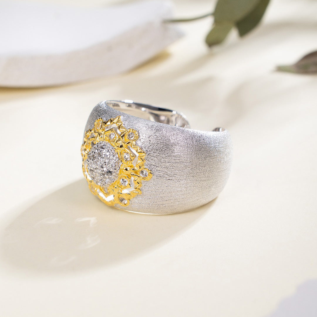 Bague Soyeuse Florale Topaze 6191