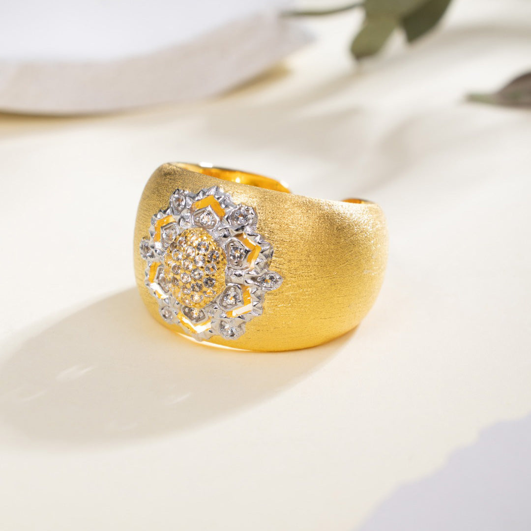 Bague Soyeuse Florale Topaze 6191