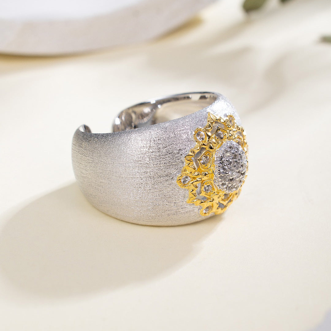 Bague Soyeuse Florale Topaze 6191