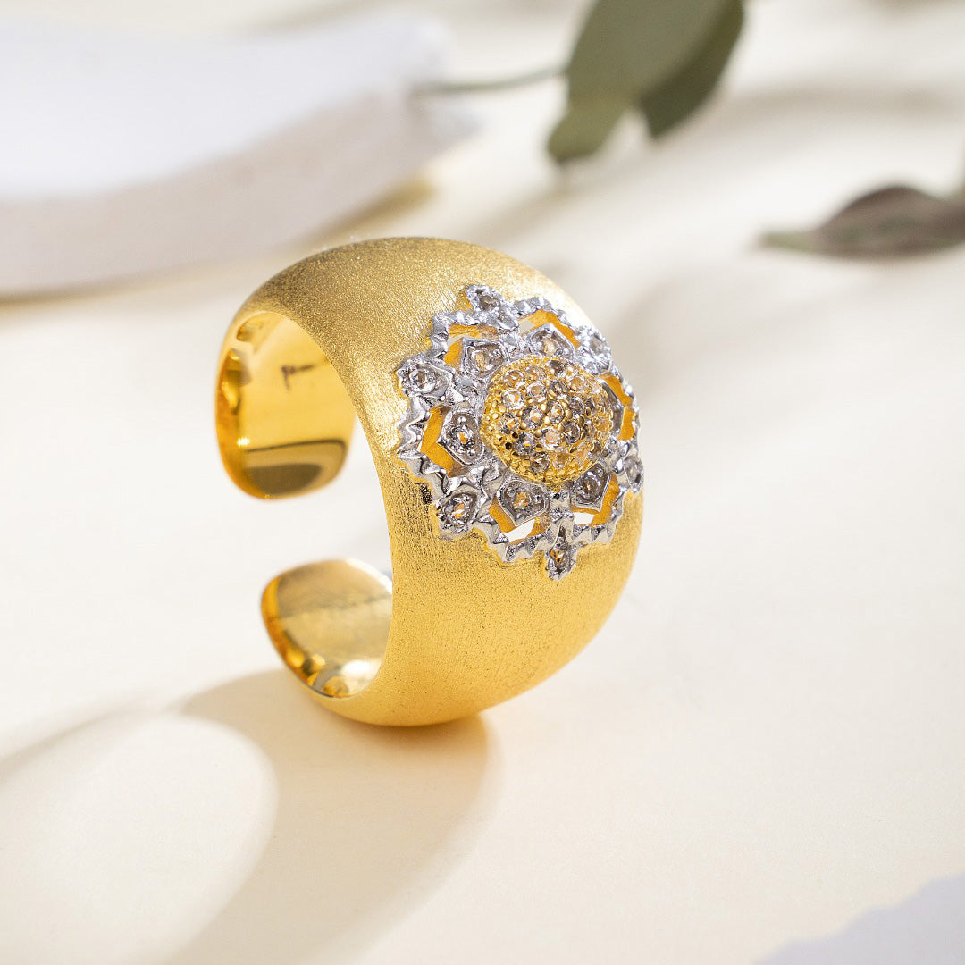 Bague Soyeuse Florale Topaze 6191