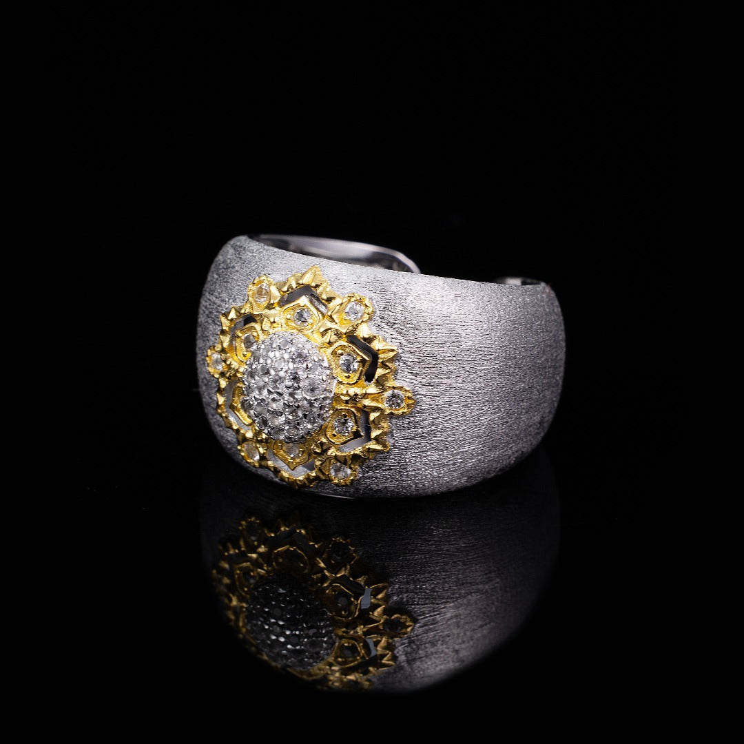 Bague Soyeuse Florale Topaze 6191