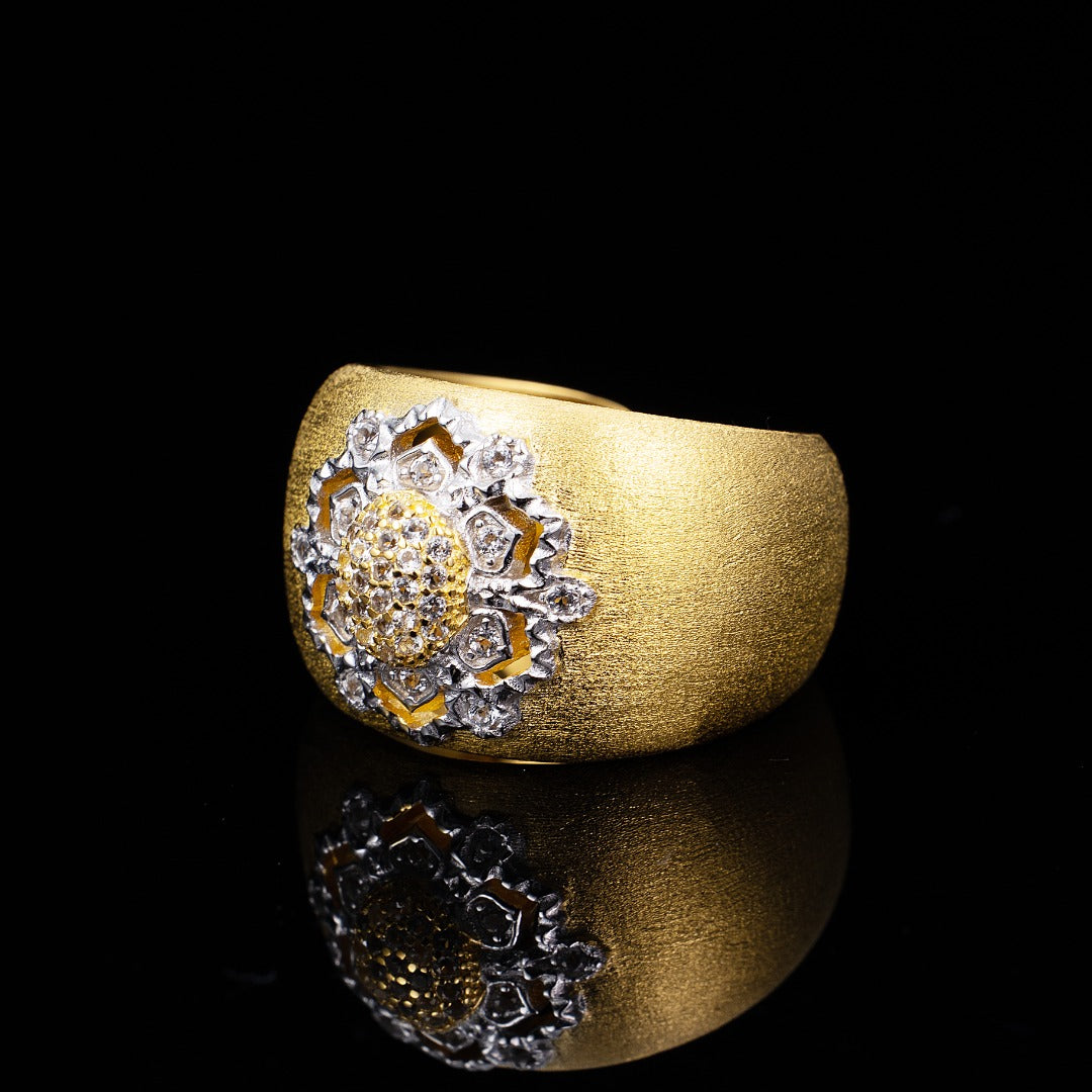 Bague Soyeuse Florale Topaze 6191