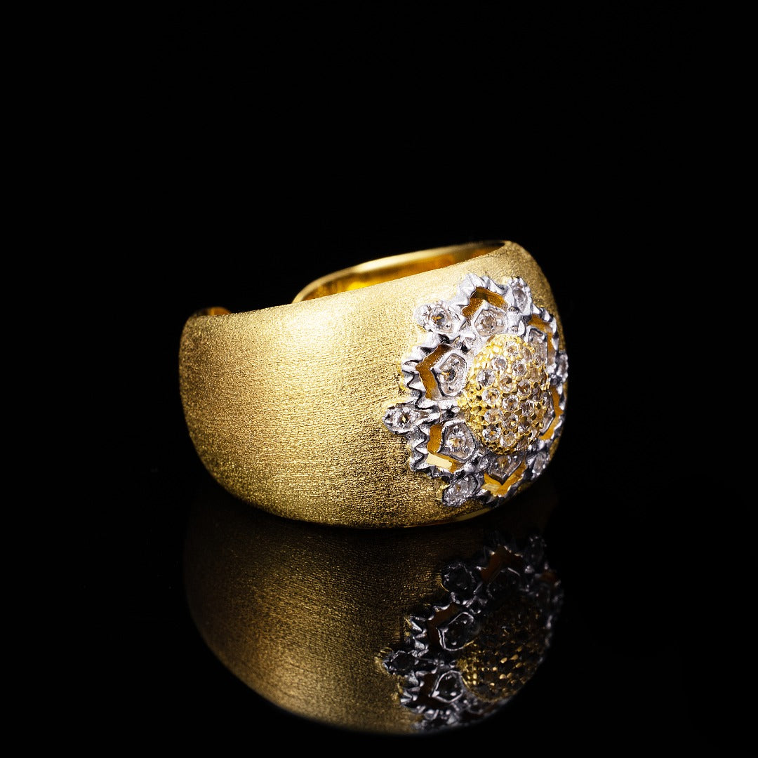 Bague Soyeuse Florale Topaze 6191
