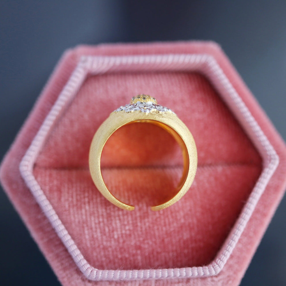 Bague Soyeuse Florale Topaze 6191