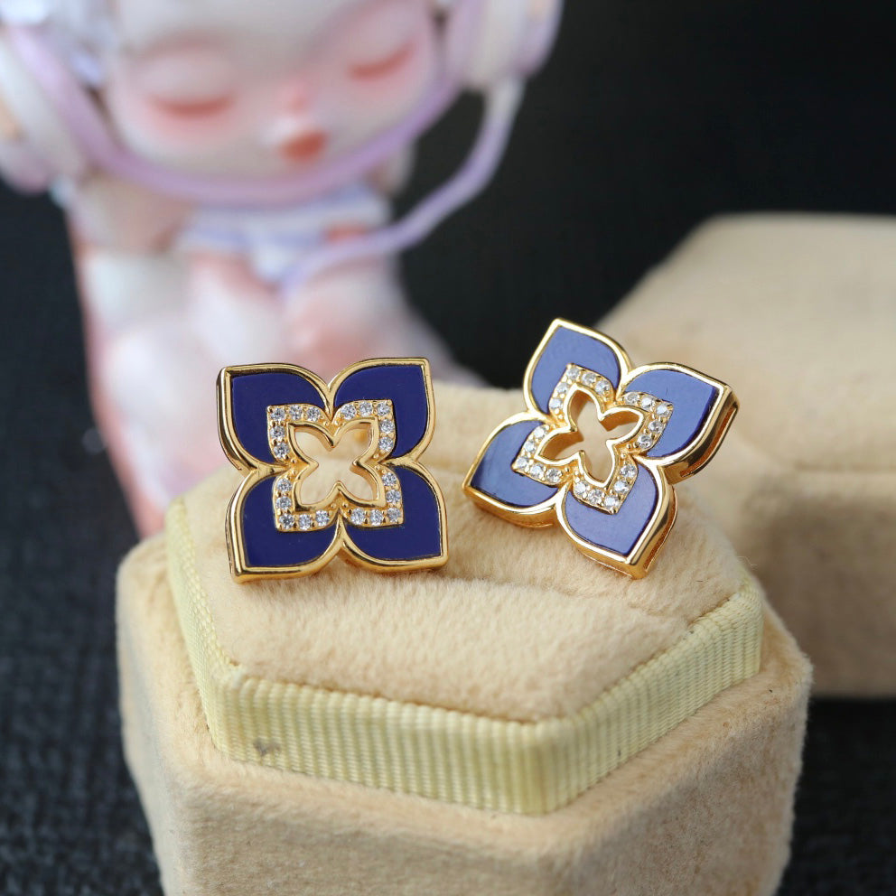 Boucles d'oreilles Trèfle Lapis 6201