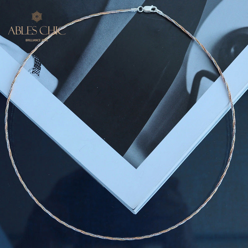 Collier Tressé Tricolore 6212