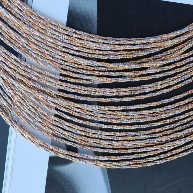 Collier Tressé Tricolore 6212