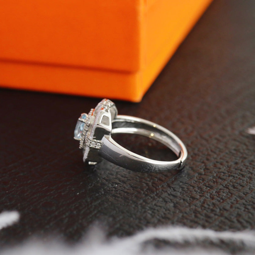 Bague traditionnelle topaze naturelle 6214