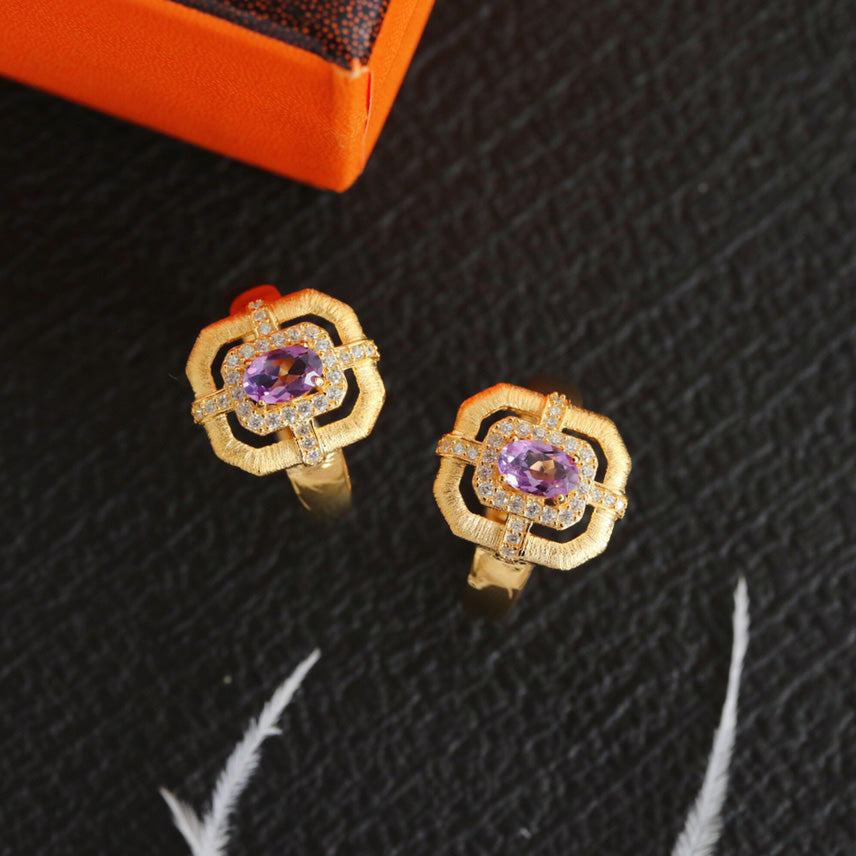Bague traditionnelle topaze naturelle 6214