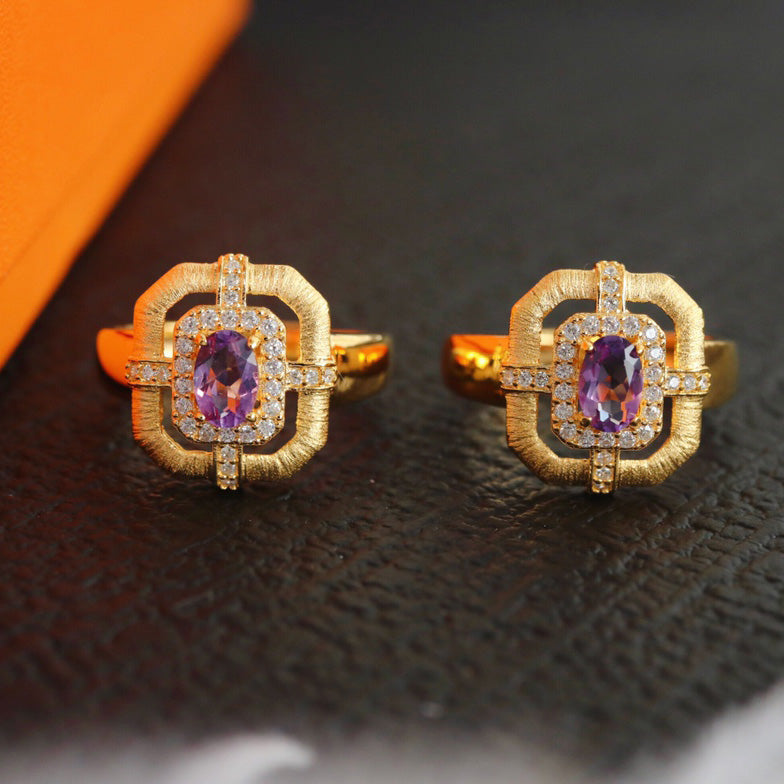 Bague traditionnelle topaze naturelle 6214