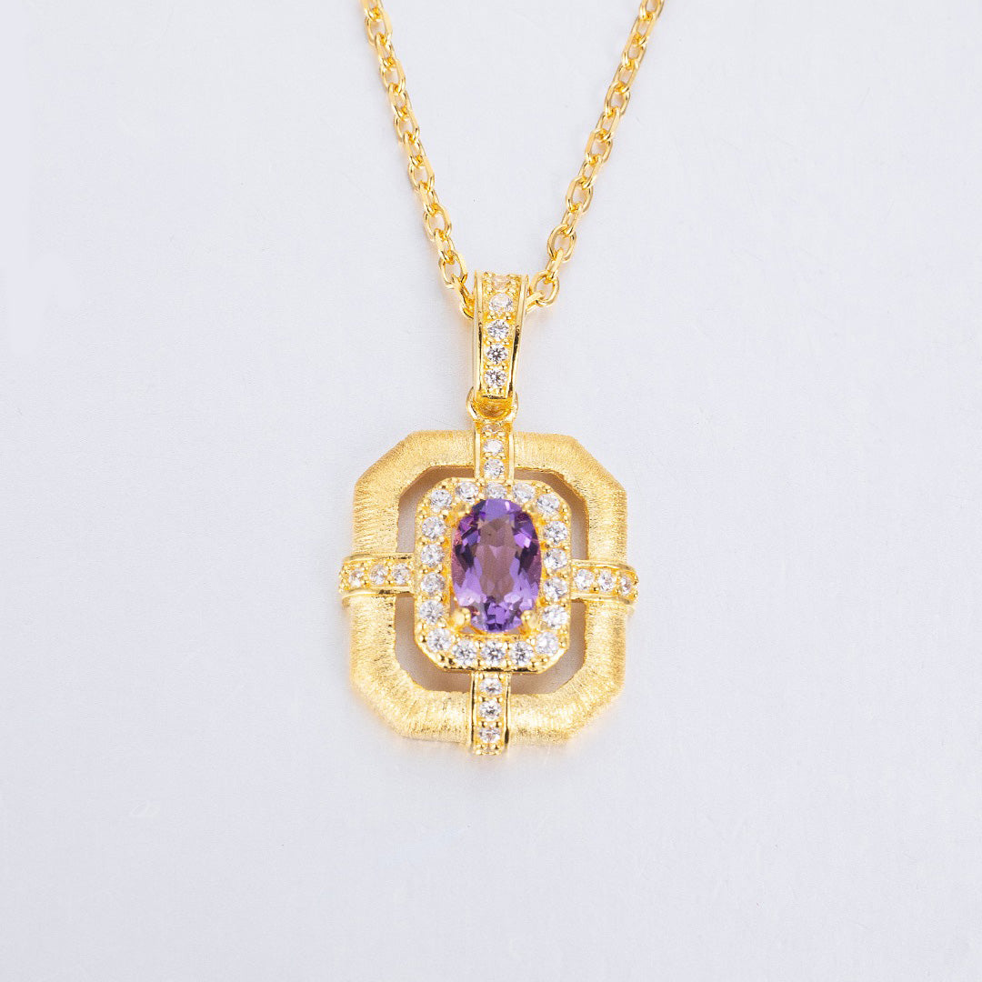 Collier classique avec accents de topaze 6215