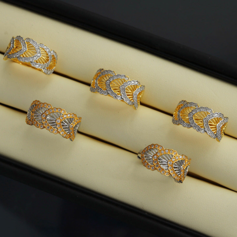 Bague Plume Nid d'Abeille 6236