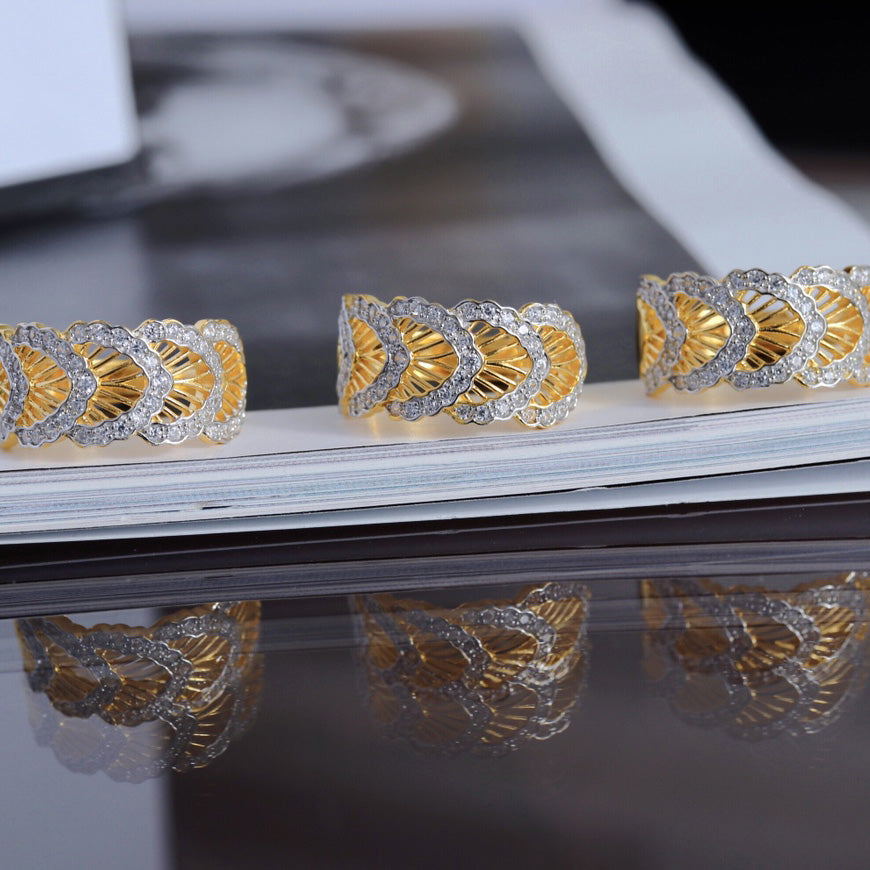 Bague Plume Nid d'Abeille 6236