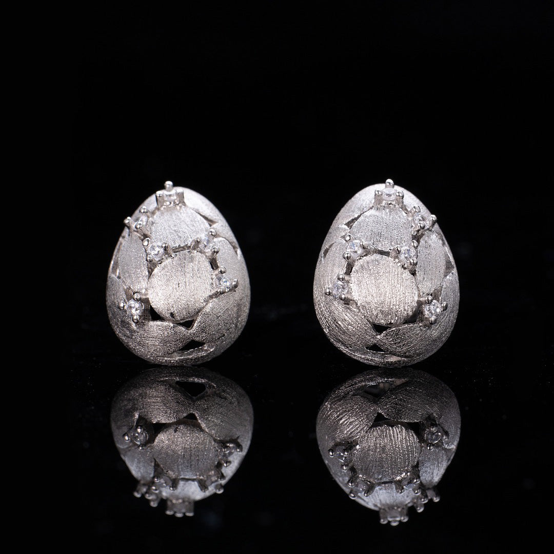 Boucles d'oreilles Oeuf Brossé 6238