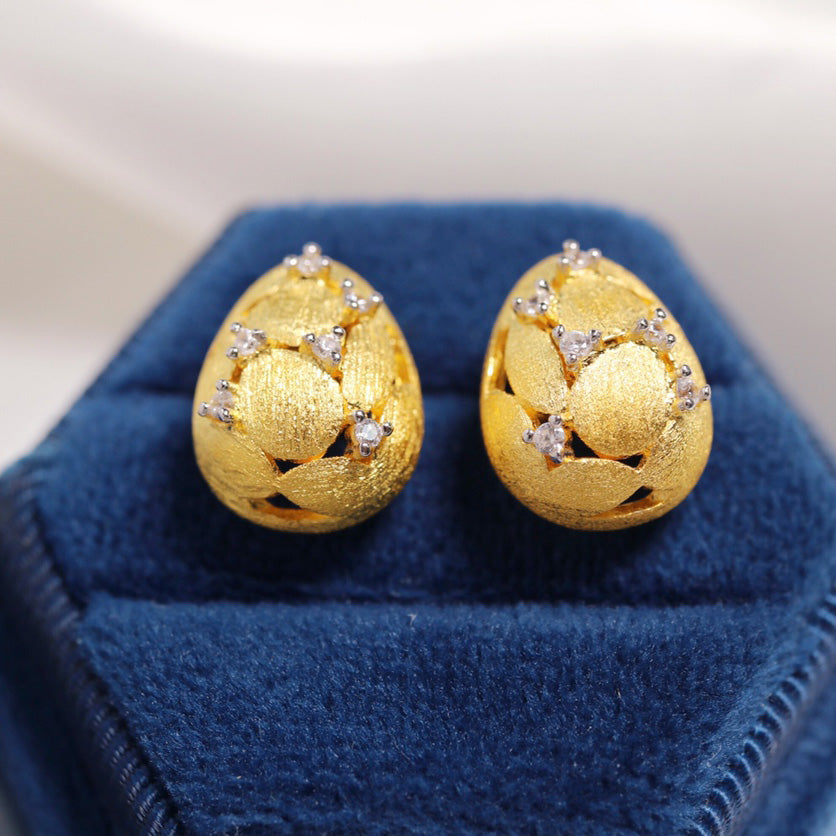 Boucles d'oreilles Oeuf Brossé 6238