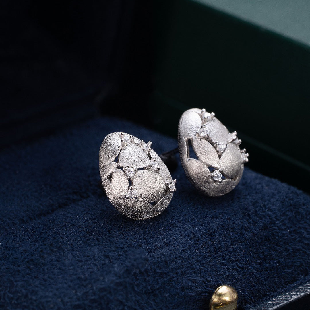 Boucles d'oreilles Oeuf Brossé 6238