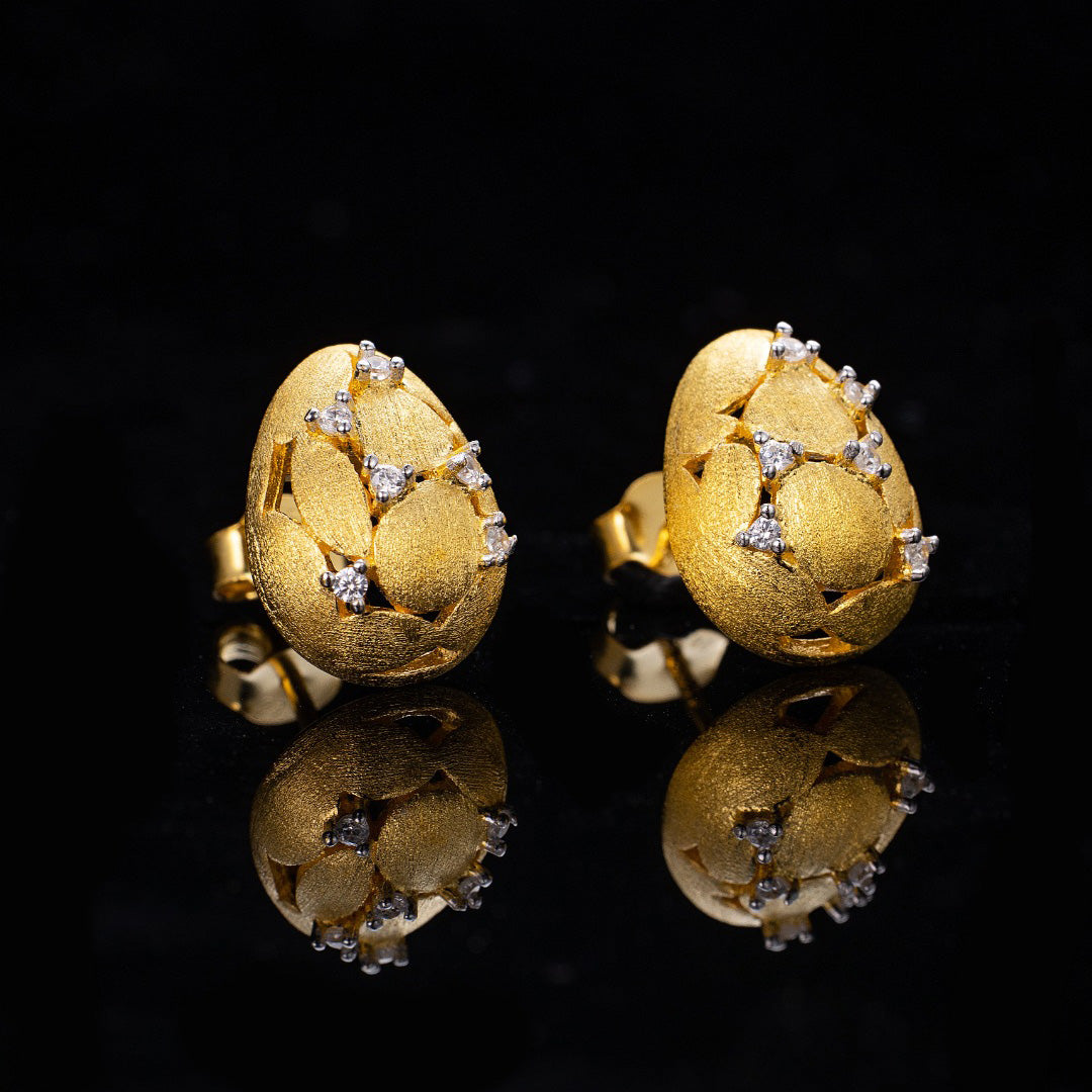 Boucles d'oreilles Oeuf Brossé 6238