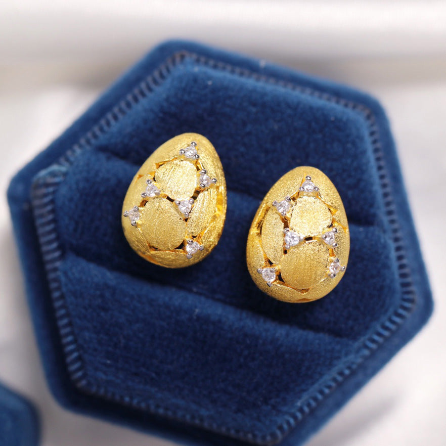 Boucles d'oreilles Oeuf Brossé 6238