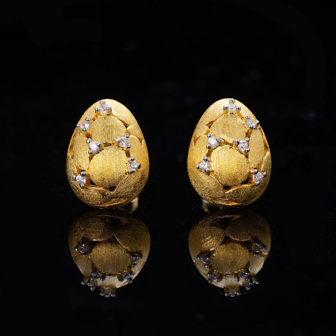 Boucles d'oreilles Oeuf Brossé 6238