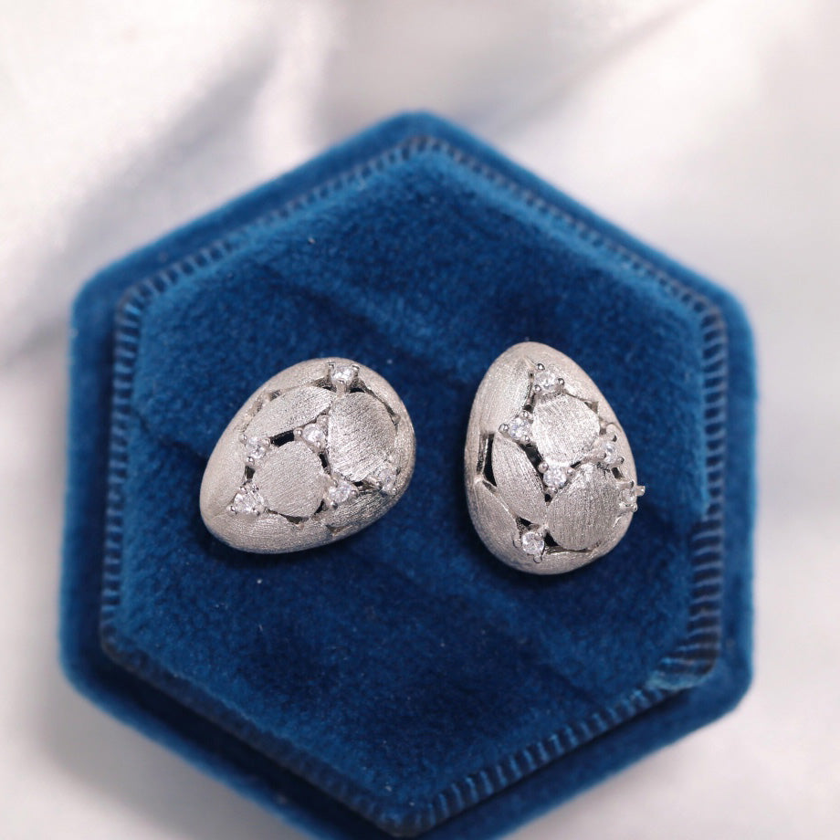 Boucles d'oreilles Oeuf Brossé 6238