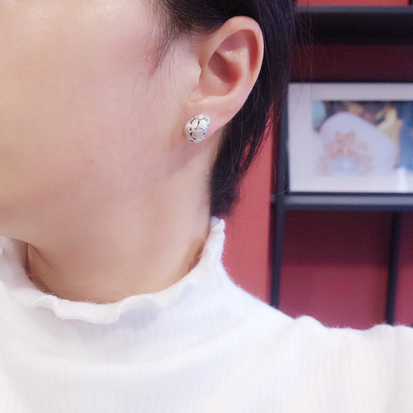 Boucles d'oreilles Oeuf Brossé 6238