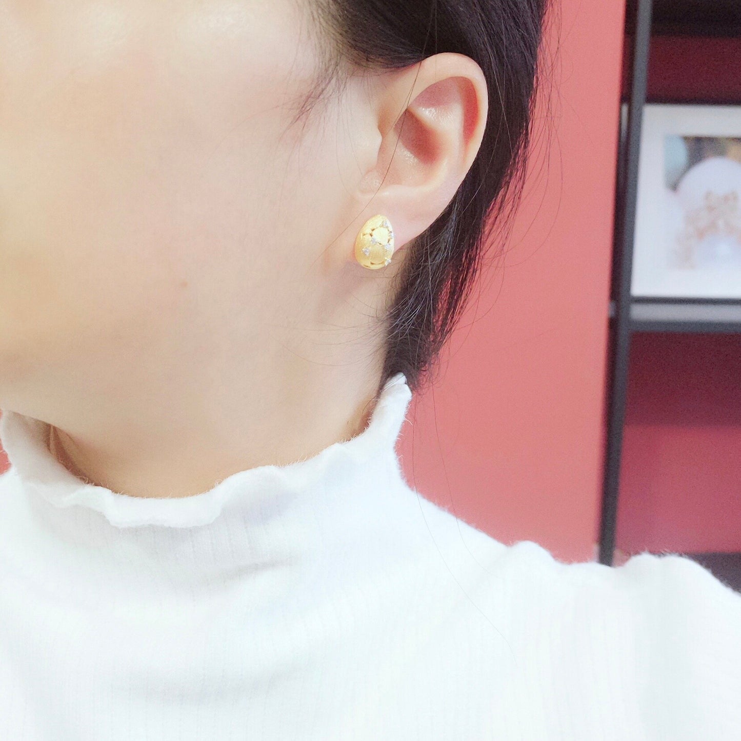 Boucles d'oreilles Oeuf Brossé 6238