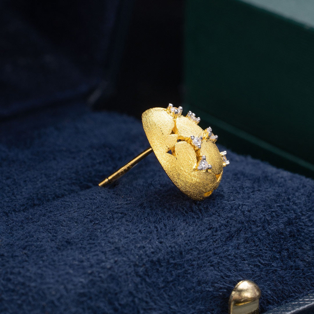 Boucles d'oreilles Oeuf Brossé 6238
