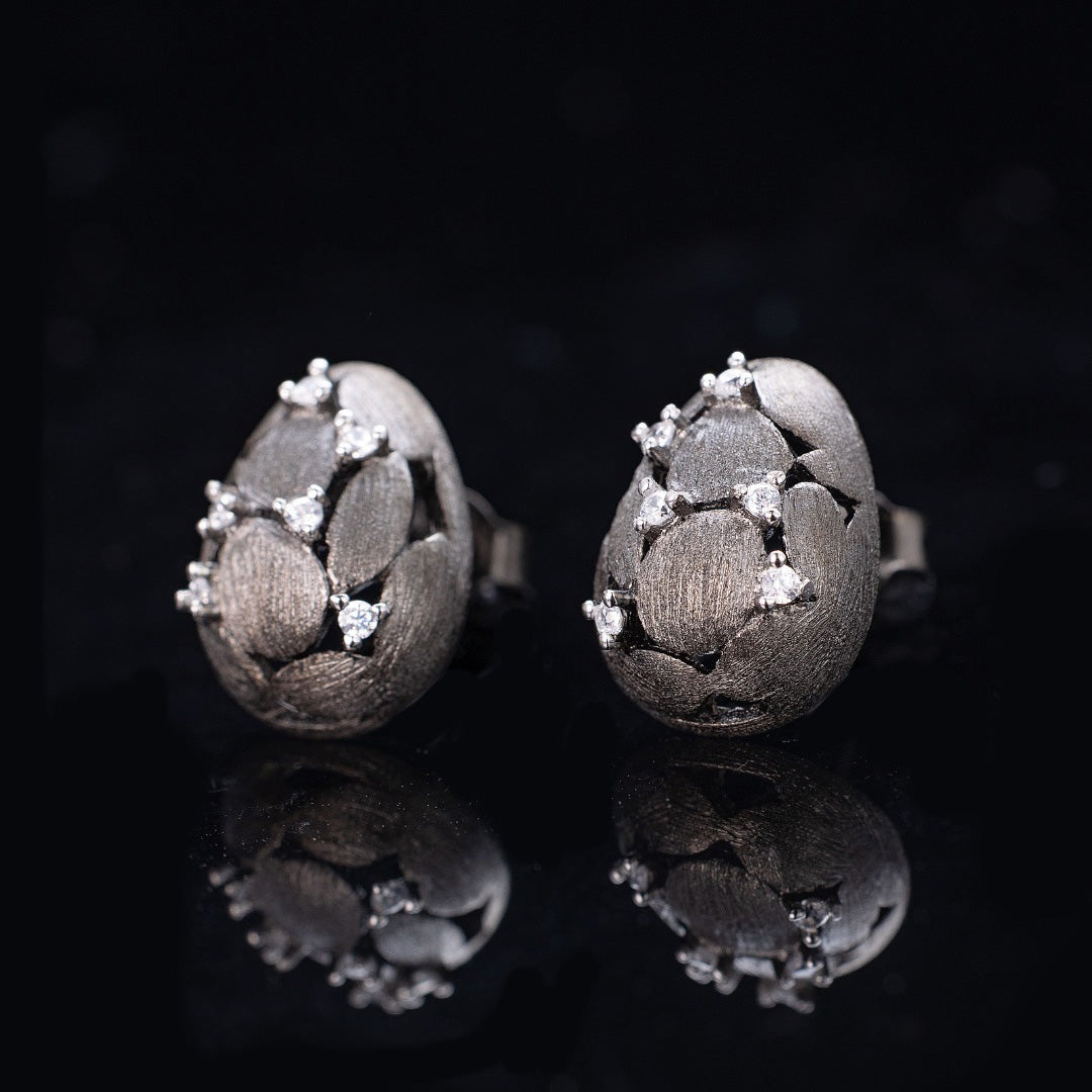 Boucles d'oreilles Oeuf Brossé 6238