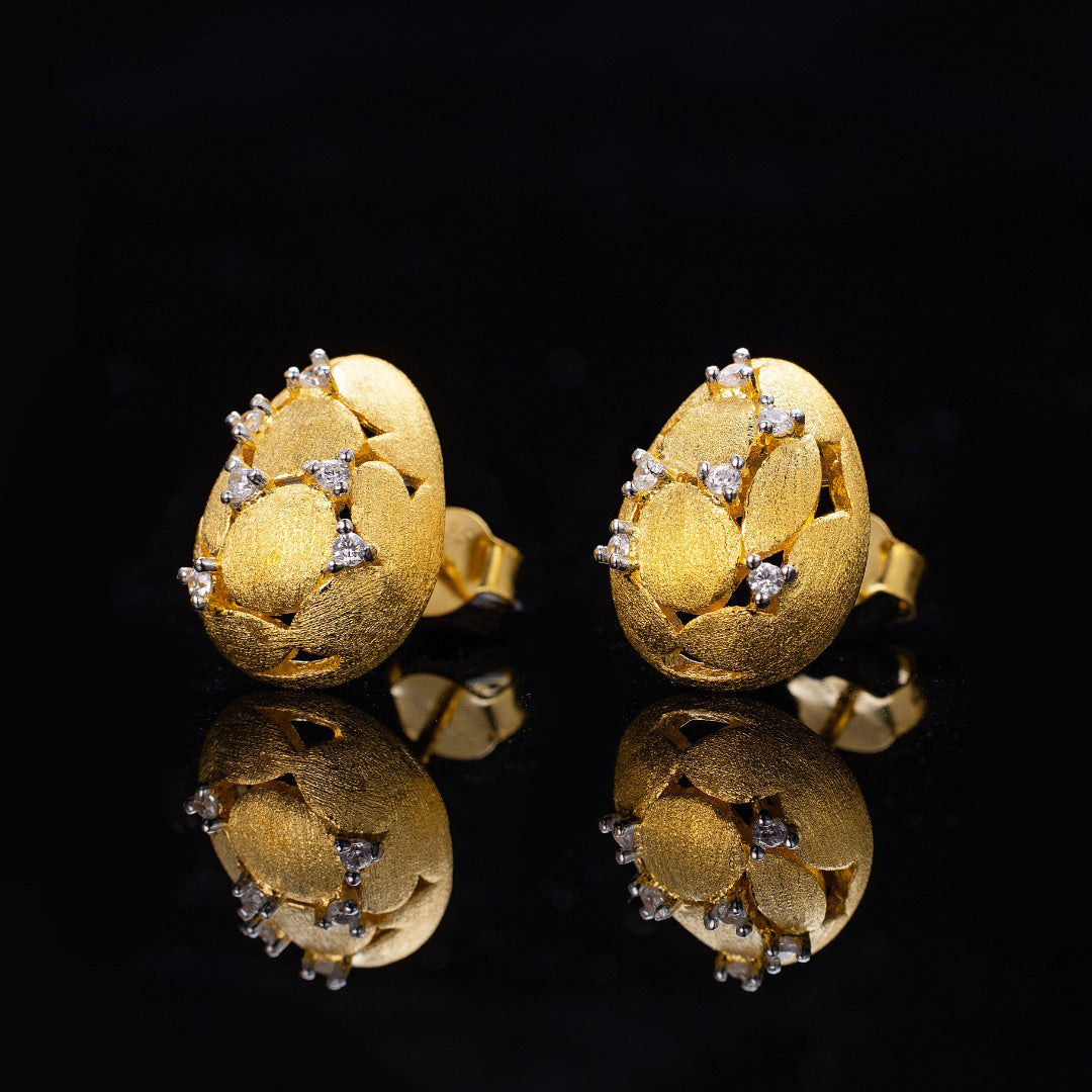 Boucles d'oreilles Oeuf Brossé 6238