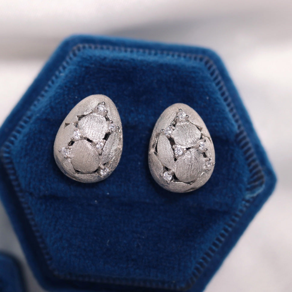 Boucles d'oreilles Oeuf Brossé 6238