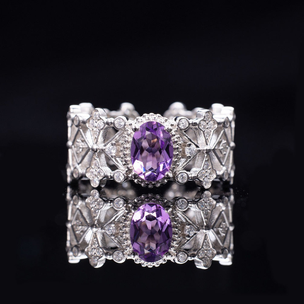 Bague en filigrane ajourée florale 6240