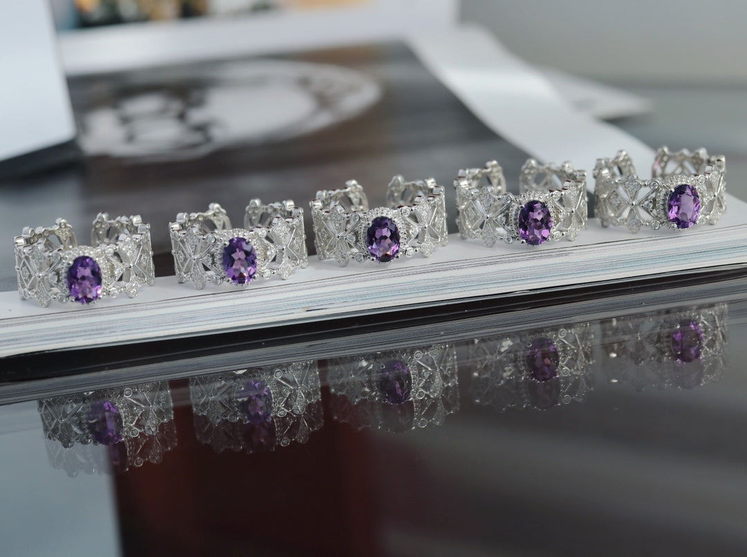 Bague en filigrane ajourée florale 6240