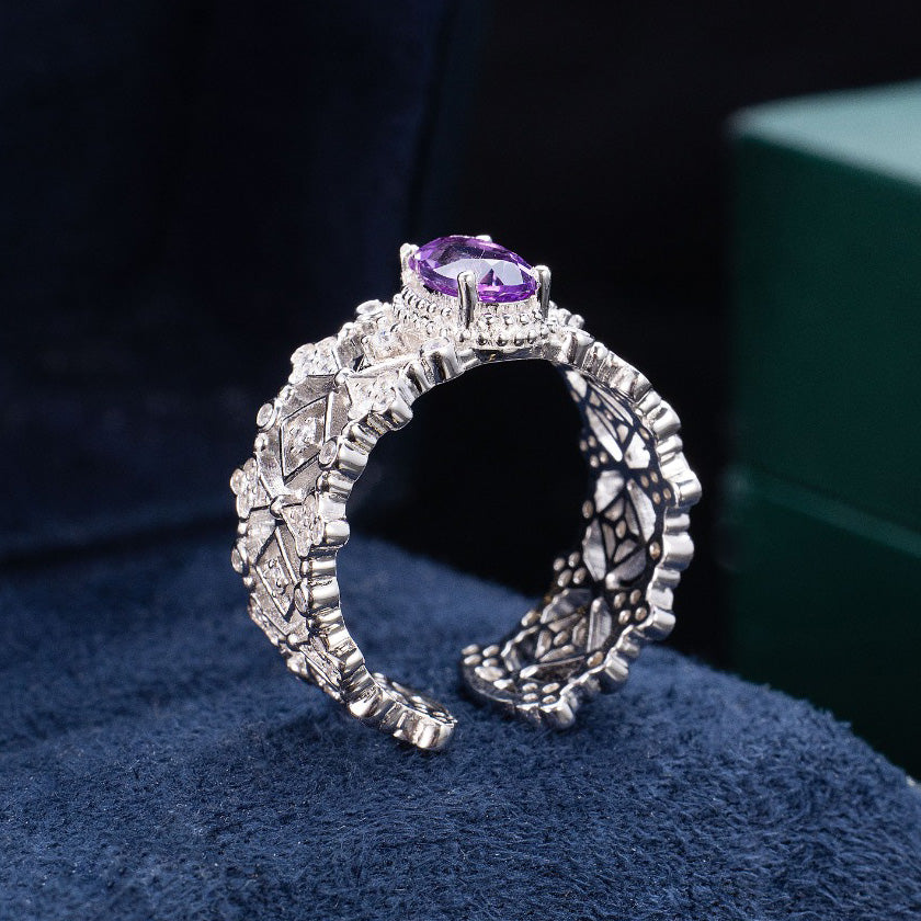 Bague en filigrane ajourée florale 6240